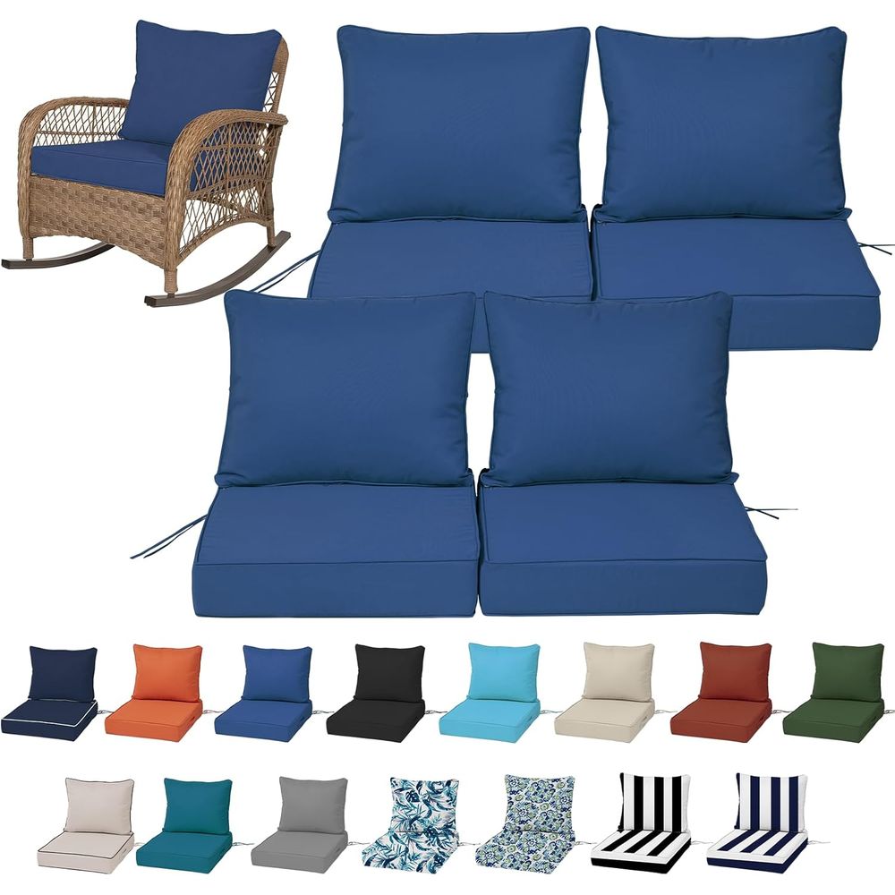 Outdoor Furniture - Coussins de siège profonds d'extérieur 24x24,
