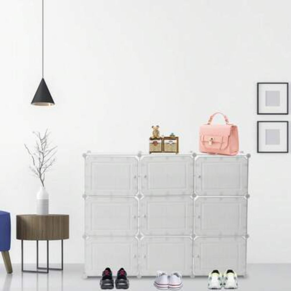 Shoe Rack Cabinet Narrow Entryway - Organiseur de chaussures pour 36 paires,