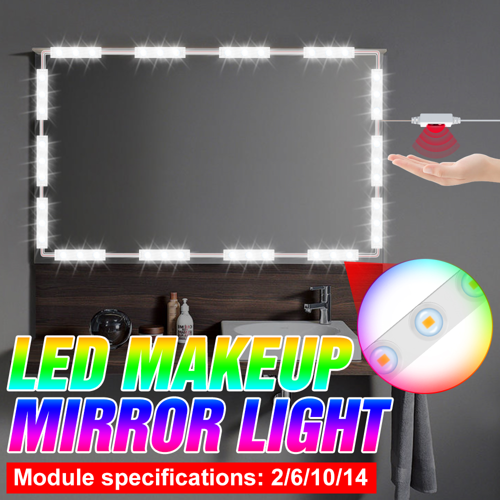 Dressing Table Vanity With Lighted Mirror - Lumière LED pour miroir de maquillage