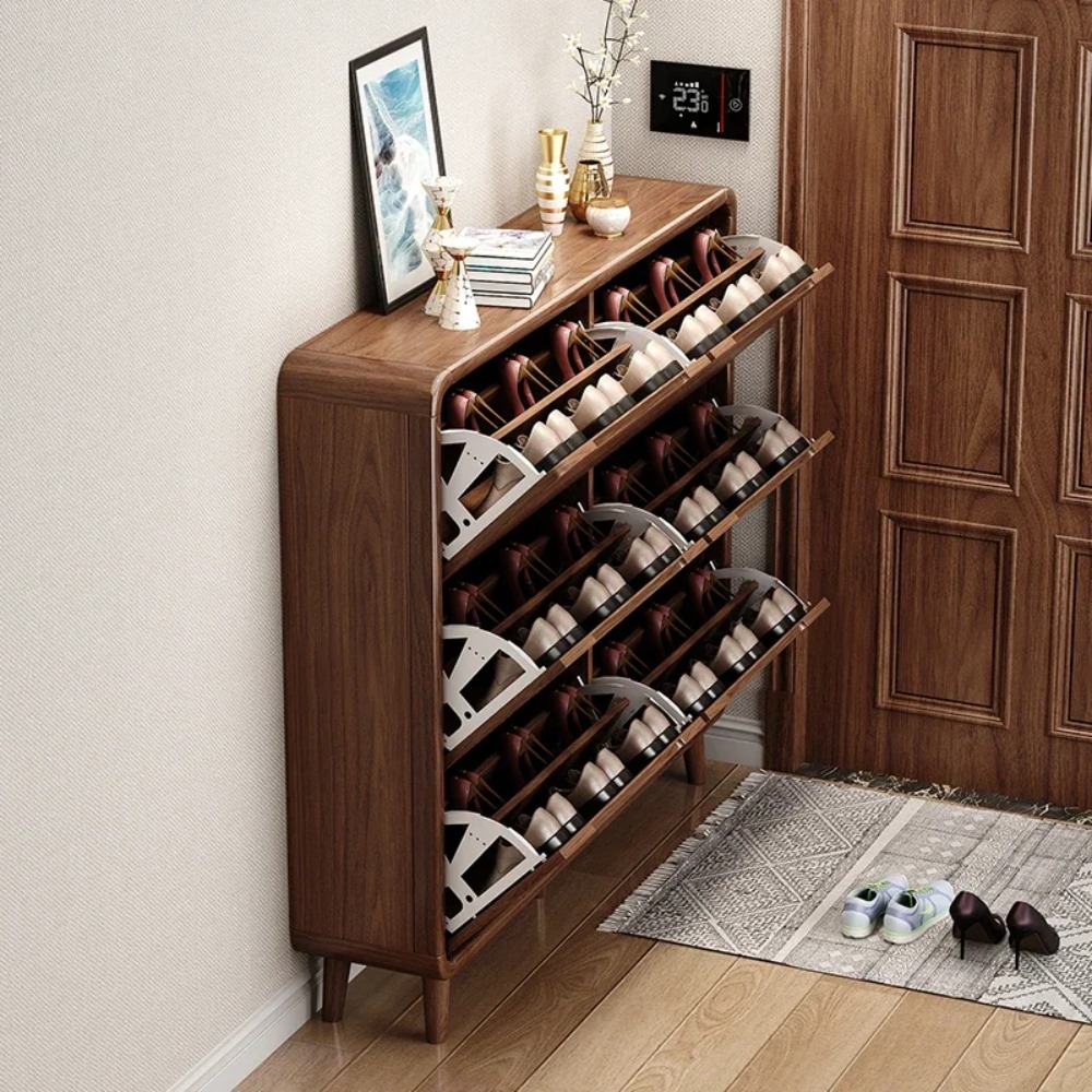 Shoe Rack Cabinet Narrow Entryway - Meuble à chaussures étroit à porte