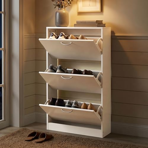 Shoe Rack Cabinet Narrow Entryway - Meuble d'entrée, rangement étroit pour chaussures