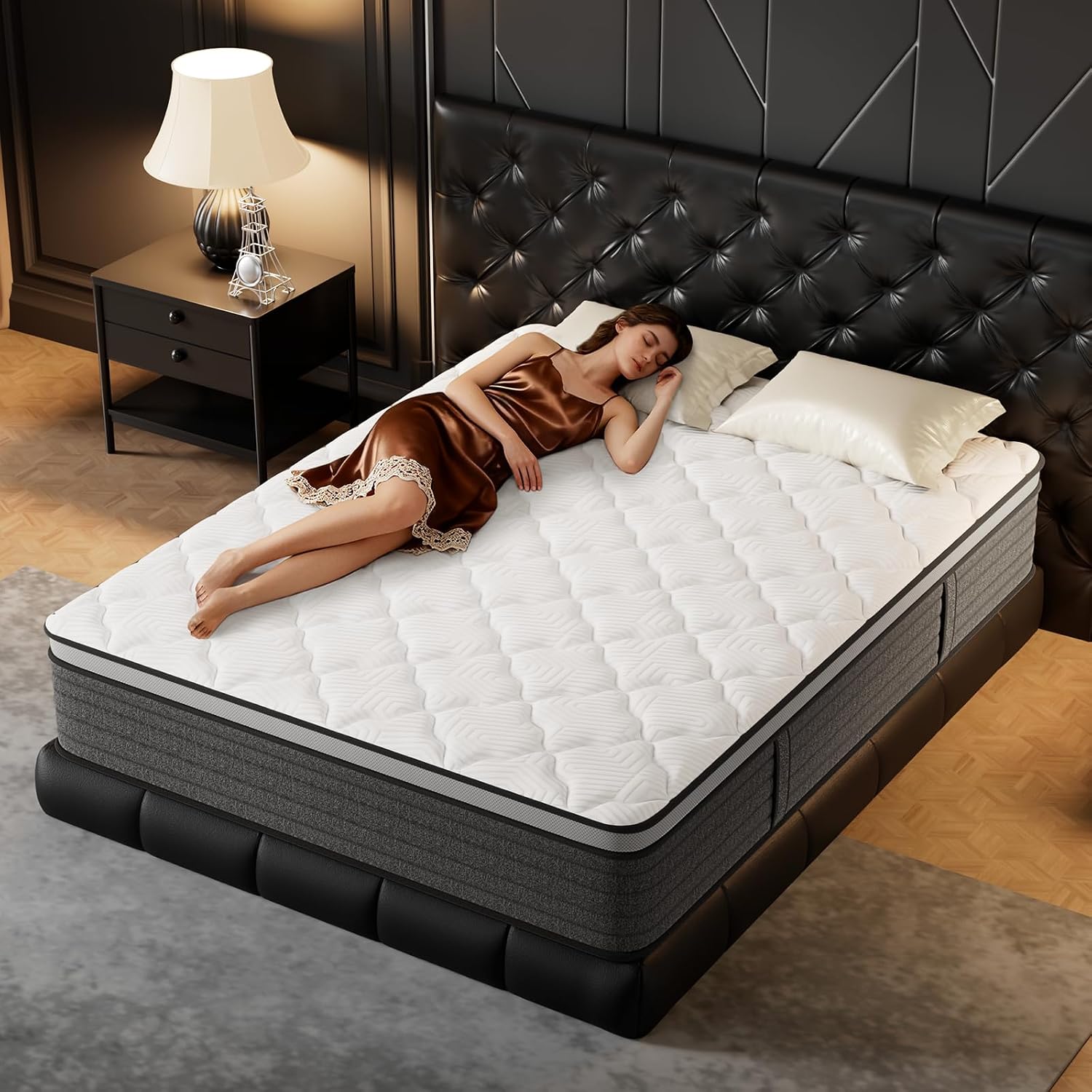 Memory Foam Mattress In A Box Queen - Matelas Queen 12 pouces hybride, taille
