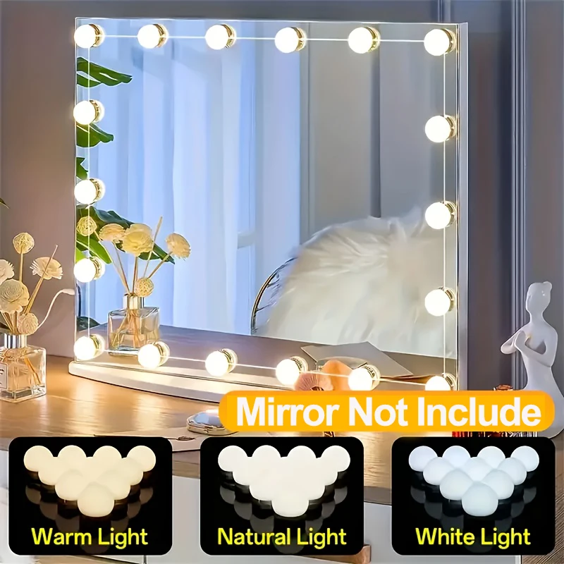 Dressing Table Vanity With Lighted Mirror - Kit d'éclairage de miroir de vanité