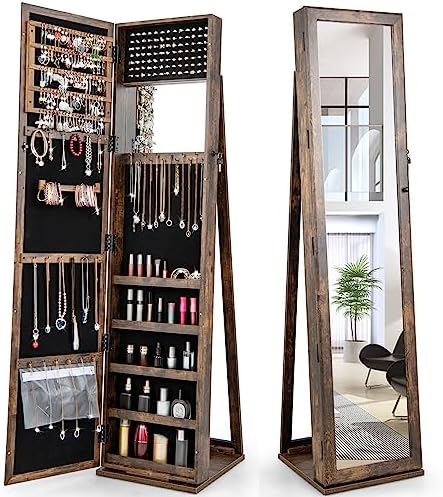 Full Length Mirror Jewelry Armoire - Armoire à bijoux avec miroir pleine