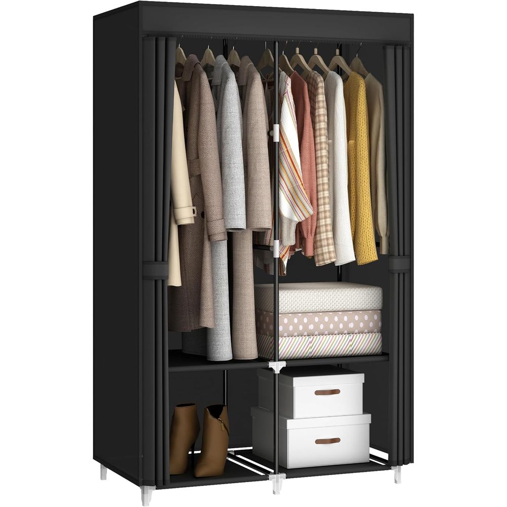 Wardrobe Closet Portable Fabric Cover - Armoire portable pour petite pièce, avec