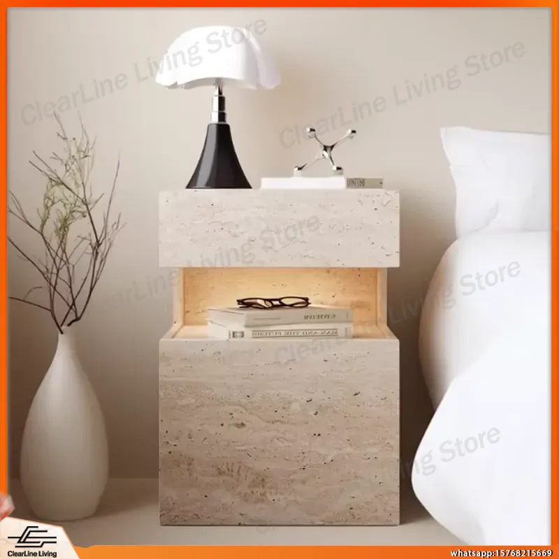 Floating Nightstand With Led Light - Table de chevet minimaliste moderne en
