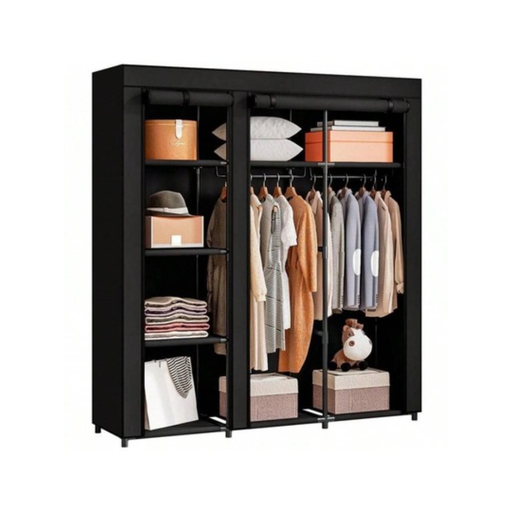 Wardrobe Closet Portable Fabric Cover - Armoire de rangement portable avec étagère