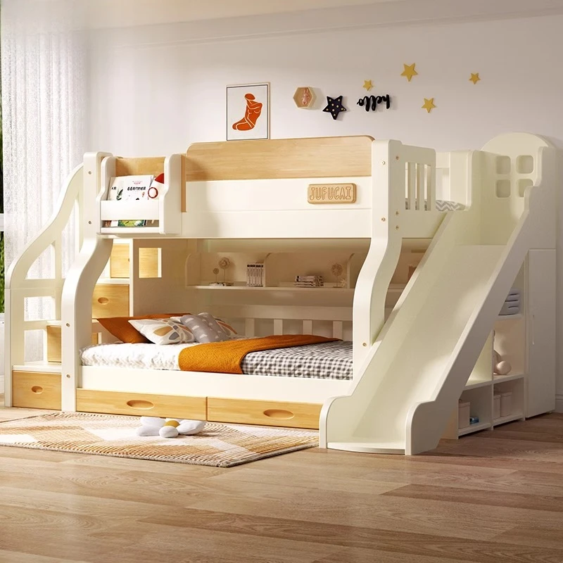 King Size Bed Frame With Storage Drawers - Lit superposé double avec escalier, cadre