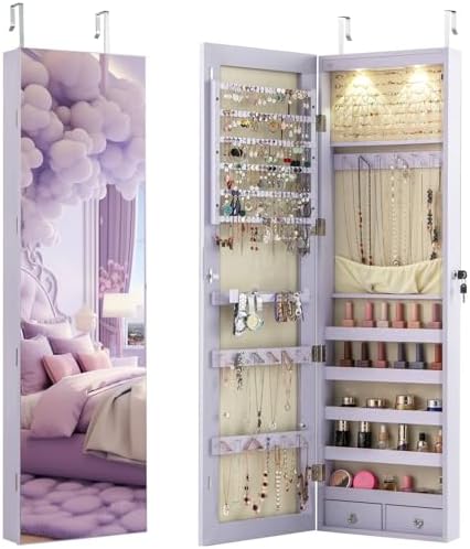 Full Length Mirror Jewelry Armoire - Armoire à bijoux murale ou à