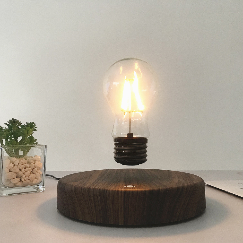 Floating Nightstand With Led Light - Lampe à lévitation magnétique créativité ampoule