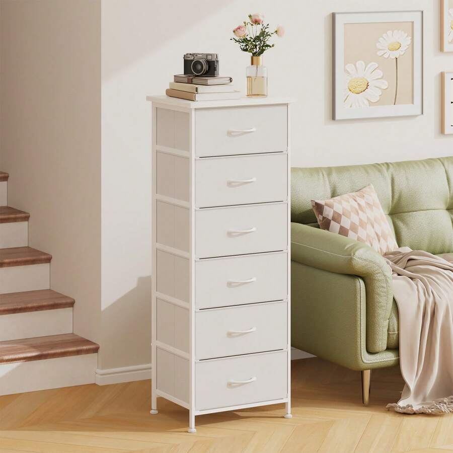 Bedroom Furniture - Table d'appoint Tomnk à 6 tiroirs,