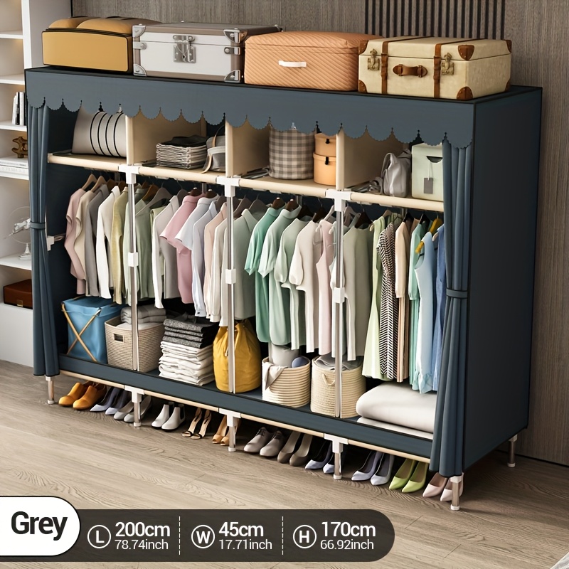 Wardrobe Closet Portable Fabric Cover - Organisateur de placard Portable à cadre