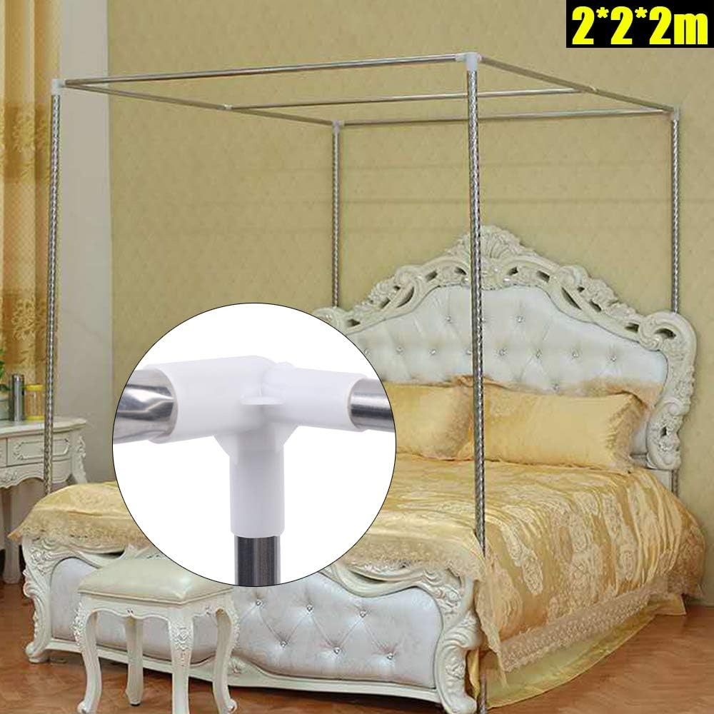 Canopy Bed Frame Metal Queen - Support de moustiquaire en acier inoxydable