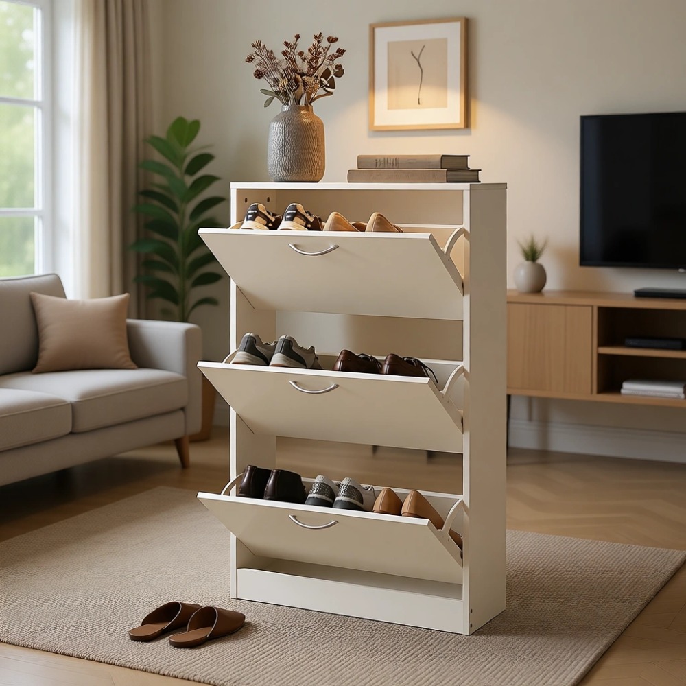 Shoe Rack Cabinet Narrow Entryway - Meuble à chaussures étroit pour entrée