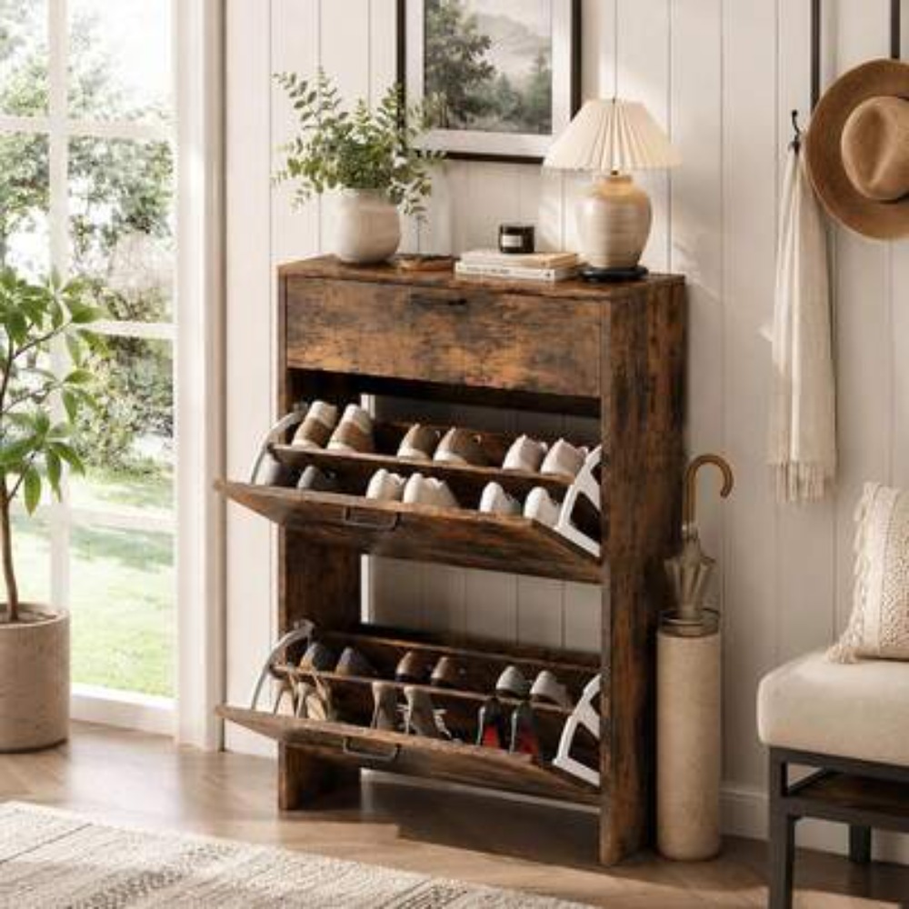 Shoe Rack Cabinet Narrow Entryway - Meuble à chaussures étroit pour entrée,