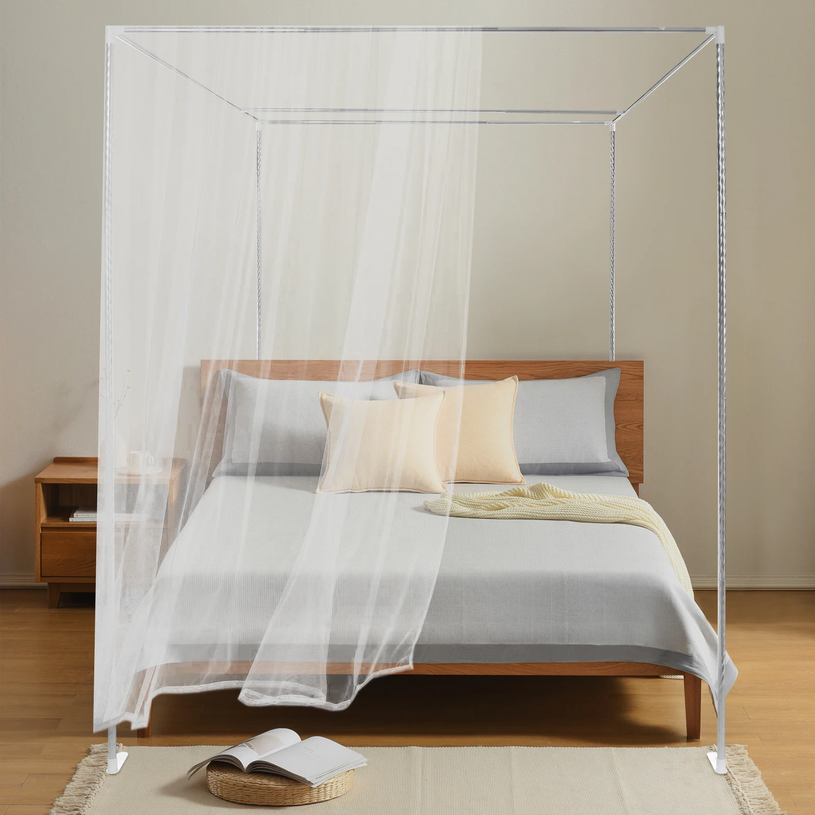 Support de moustiquaire de lit - Canopy Bed Frame Metal Queen avis et prix