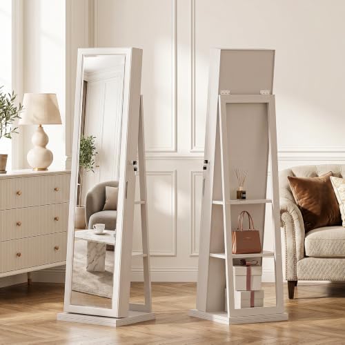 Armoire à bijoux 4-en-1, armoi - Full Length Mirror Jewelry Armoire avis et prix