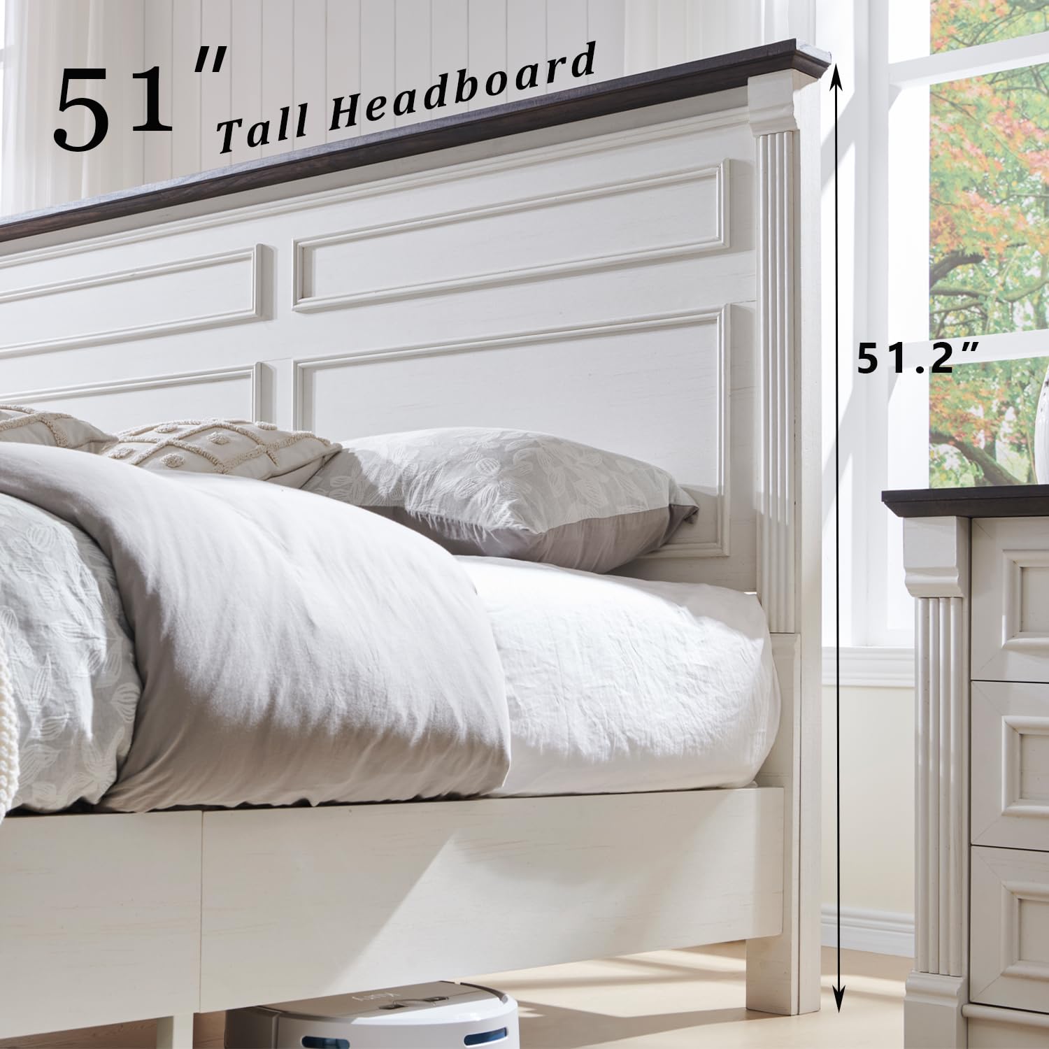 Cadre de lit king size Farmhou - King Size Bed Frame With Storage Drawers avis et prix