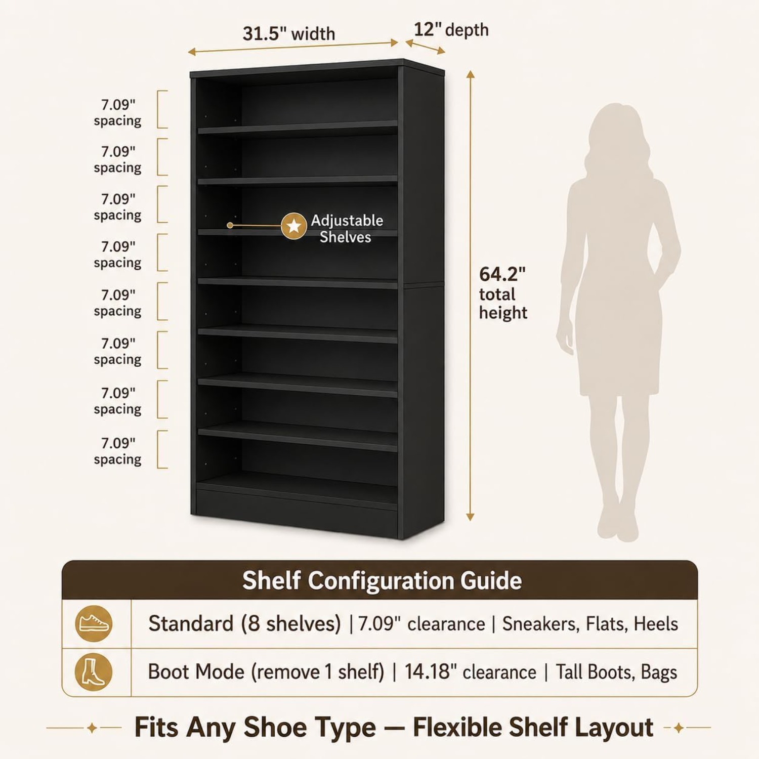 Meuble à chaussures haut à 9 n - Shoe Rack Cabinet Narrow Entryway avis et prix