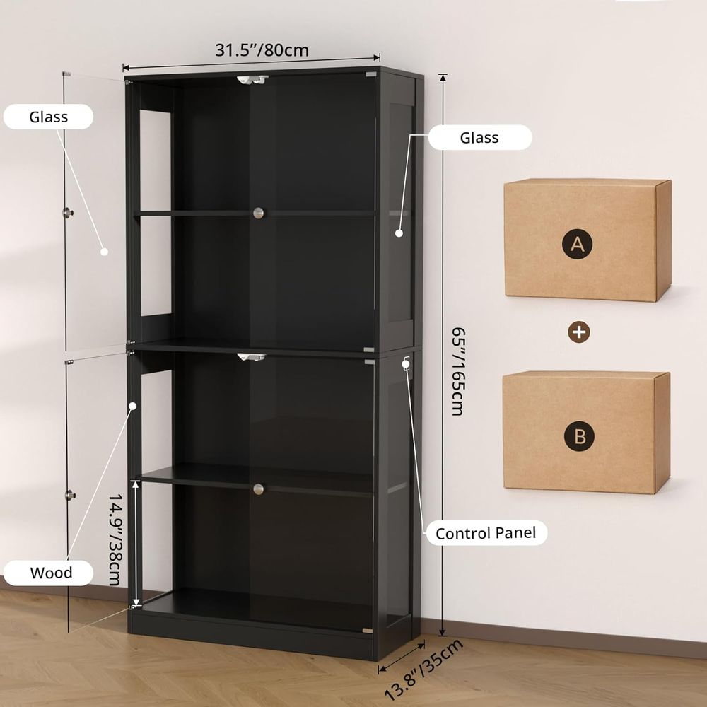 Vitrine à portes vitrées 65 po - Storage avis et prix