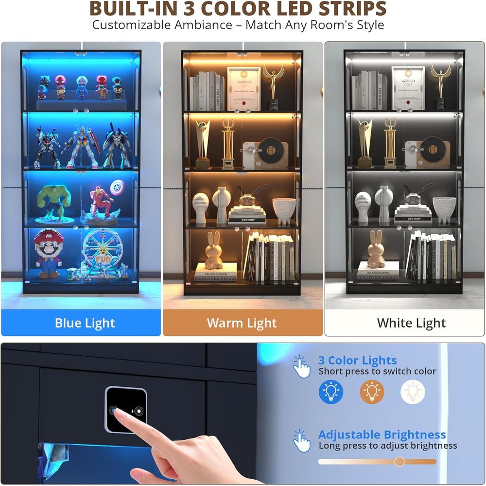 Vitrine à portes vitrées 65 po - Storage avis et prix