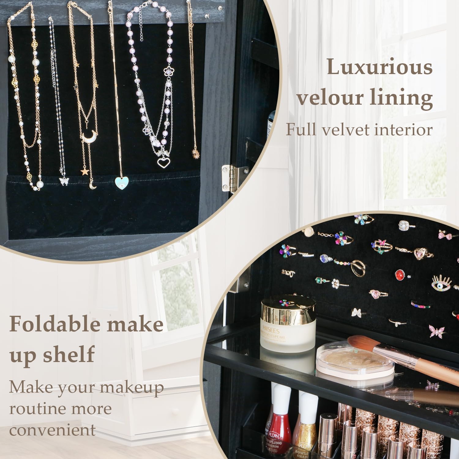 Armoire à bijoux pleine longue - Full Length Mirror Jewelry Armoire avis et prix
