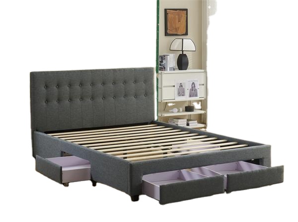 Cadre de lit double moderne av - King Size Bed Frame With Storage Drawers avis et prix