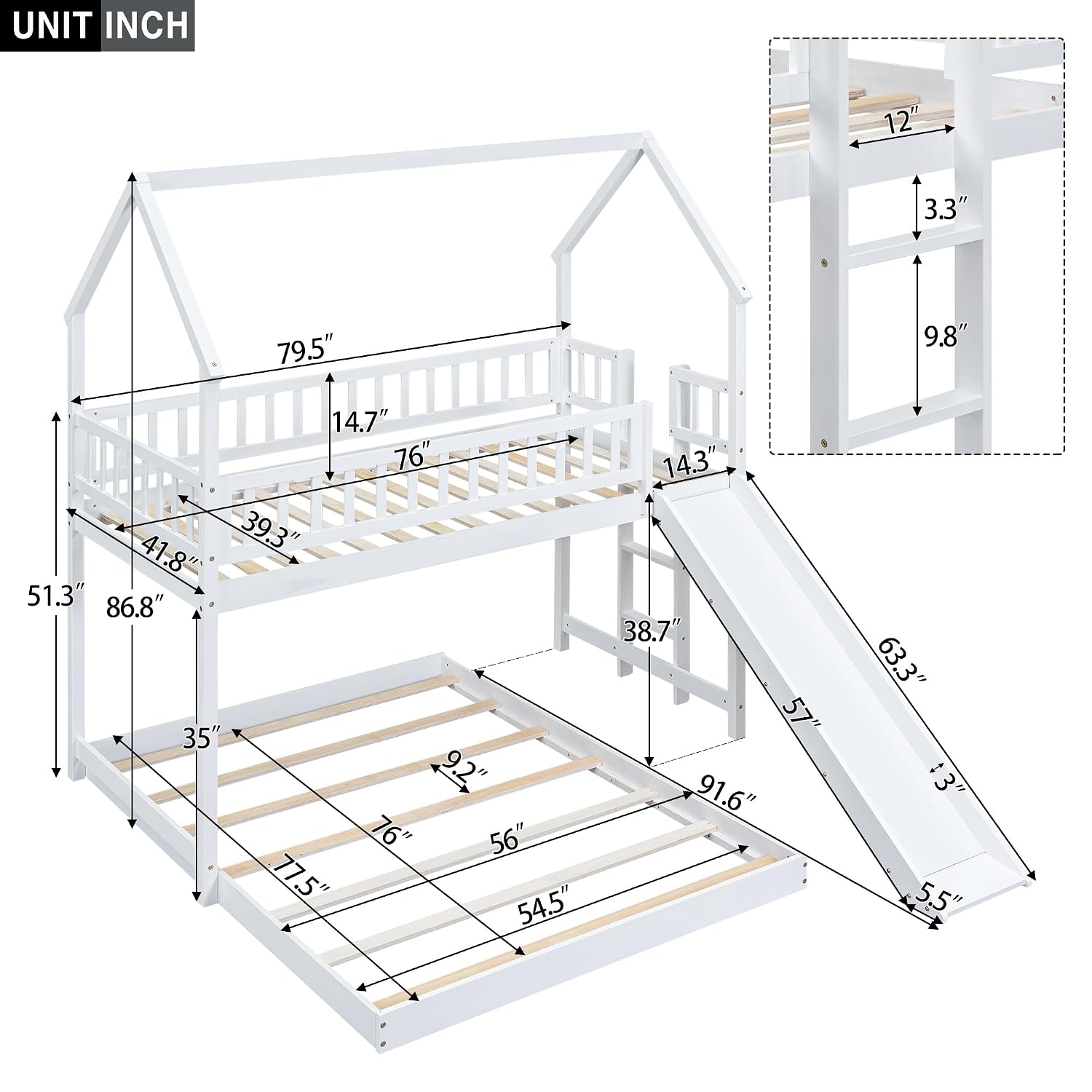 Lit superposé avec escalier et - Bunk Bed With Stairs And Slide avis et prix