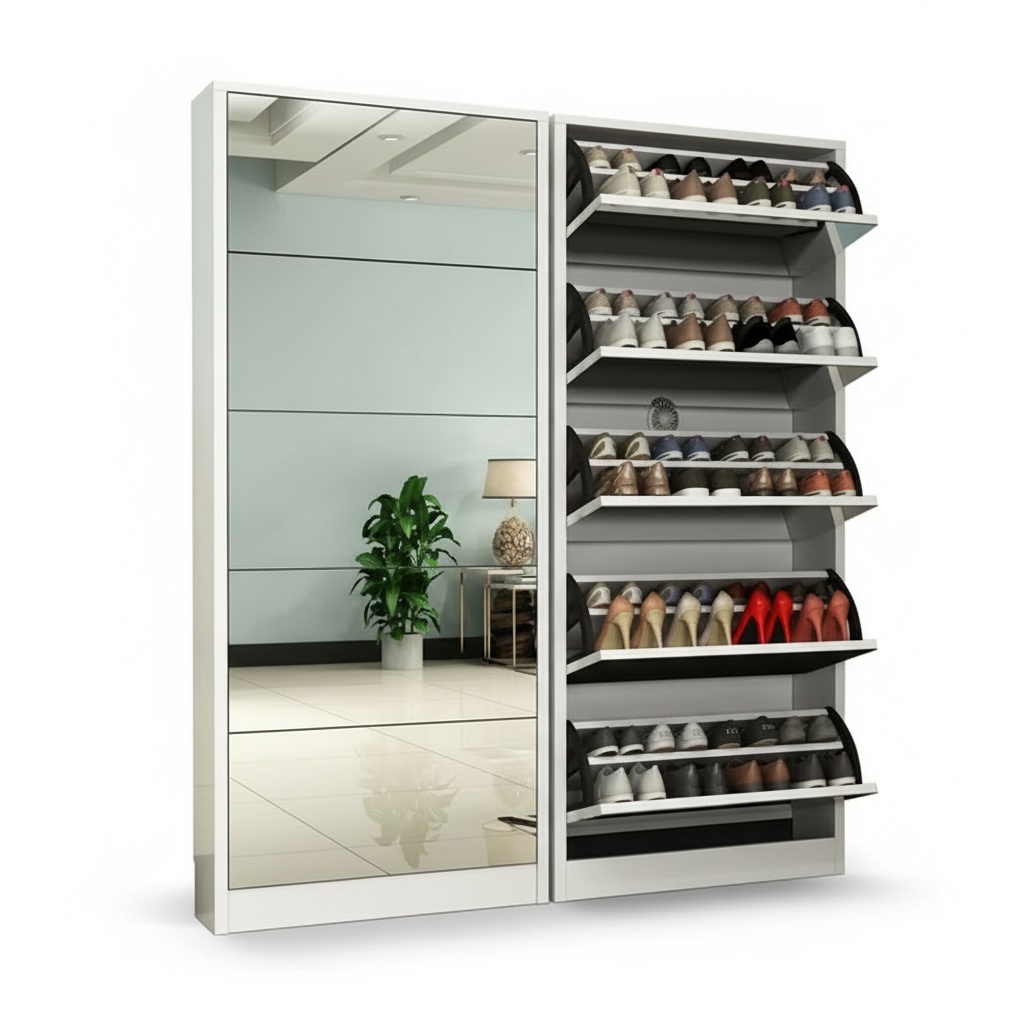 Meuble à chaussures moderne en - Shoe Rack Cabinet Narrow Entryway avis et prix