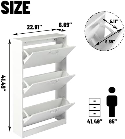 Meuble d'entrée, rangement étr - Shoe Rack Cabinet Narrow Entryway avis et prix