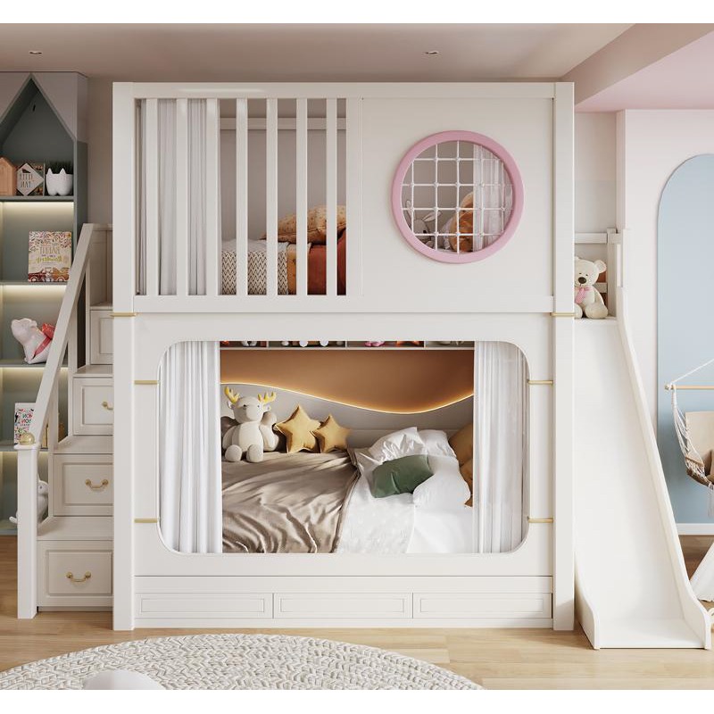 Lits superposés pour enfants a - Bunk Bed With Stairs And Slide avis et prix