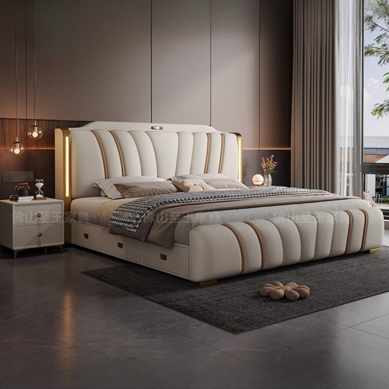Lit double 180x200CM avec cadr - King Size Bed Frame With Storage Drawers avis et prix