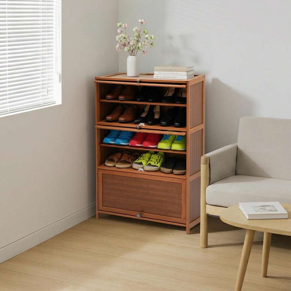 Meuble de rangement pour chaus - Shoe Rack Cabinet Narrow Entryway avis et prix