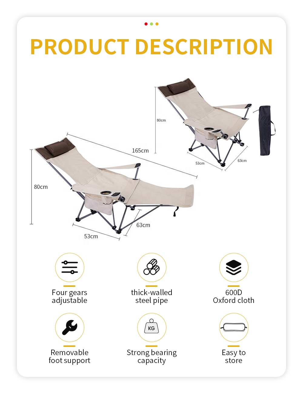 Chaise pliante inclinable port - Outdoor Furniture avis et prix