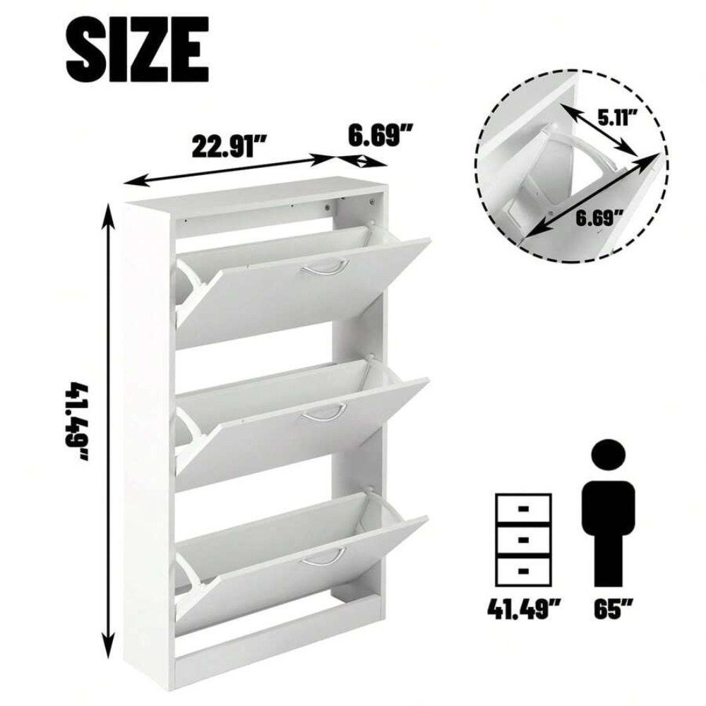 Meuble à chaussures pour entré - Shoe Rack Cabinet Narrow Entryway avis et prix