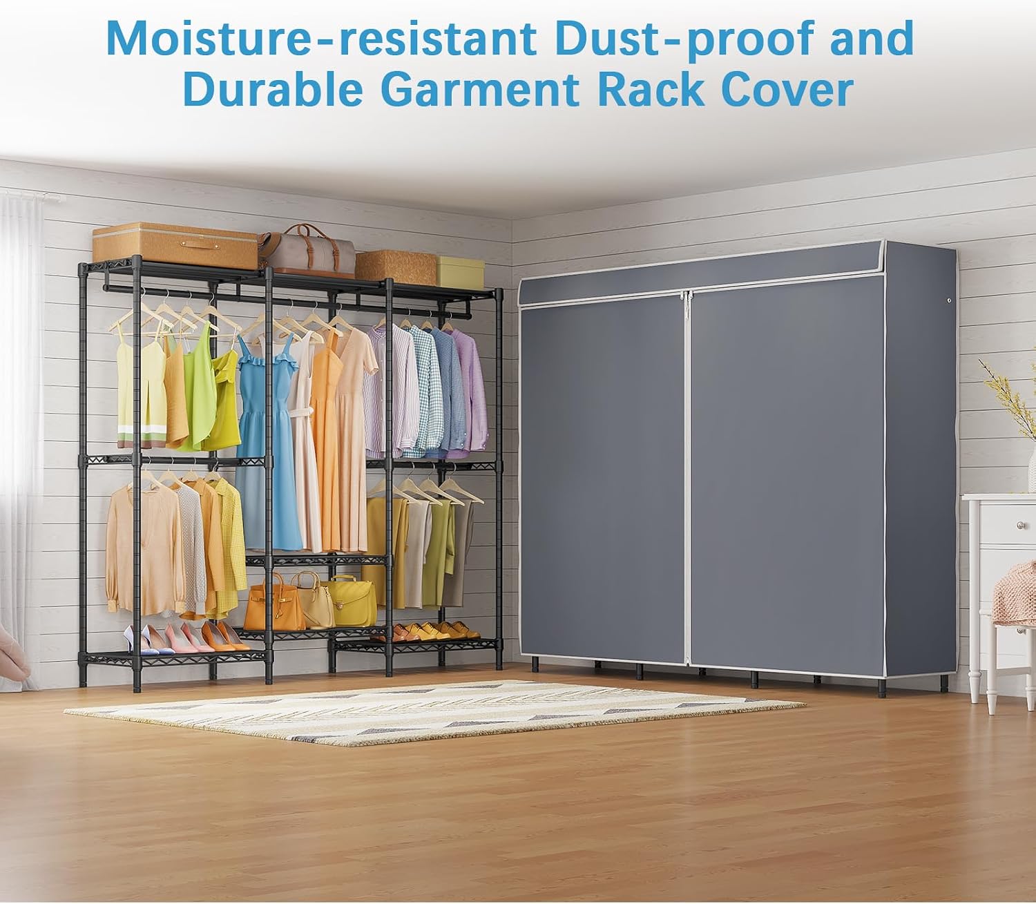 Porte-vêtements couvert avec é - Wardrobe Closet Portable Fabric Cover avis et prix