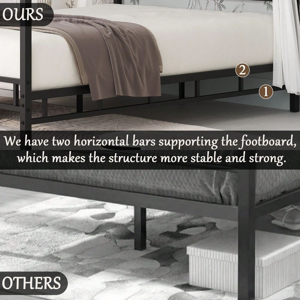 Cadre de lit en métal avec bal - Canopy Bed Frame Metal Queen avis et prix