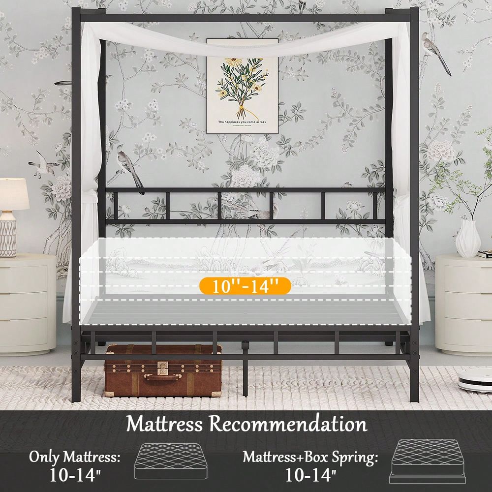 Cadre de lit en métal avec bal - Canopy Bed Frame Metal Queen avis et prix
