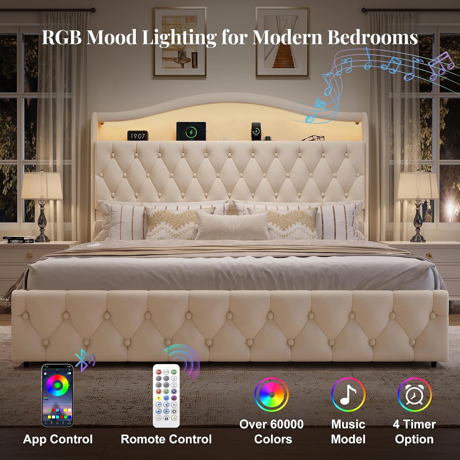 Cadre de lit plateforme King S - King Size Bed Frame With Storage Drawers avis et prix