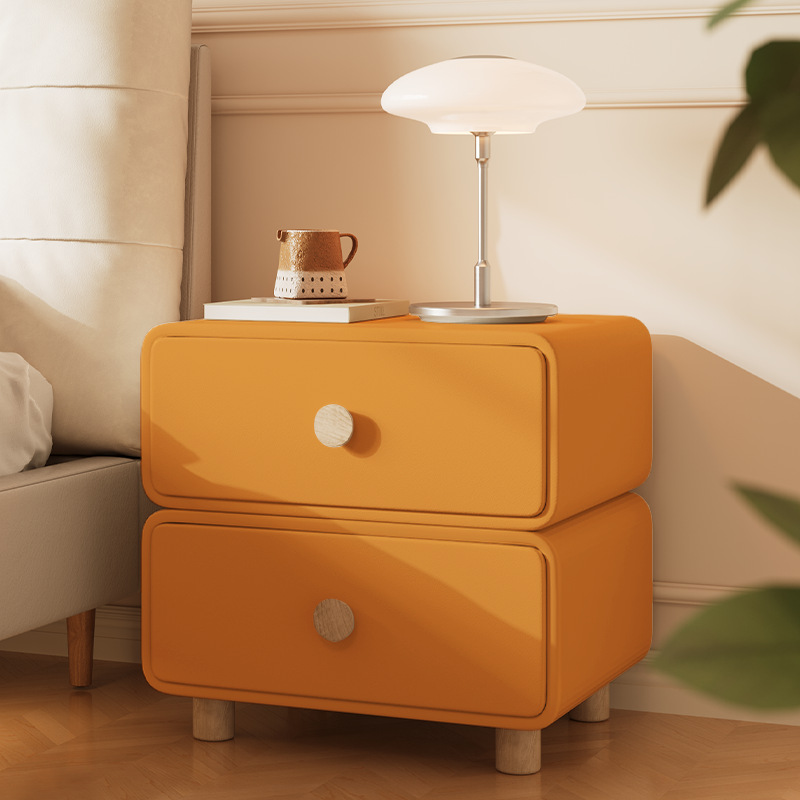 Table de Chevet Minimaliste Cr - Solid Wood Nightstand 2 Drawers avis et prix