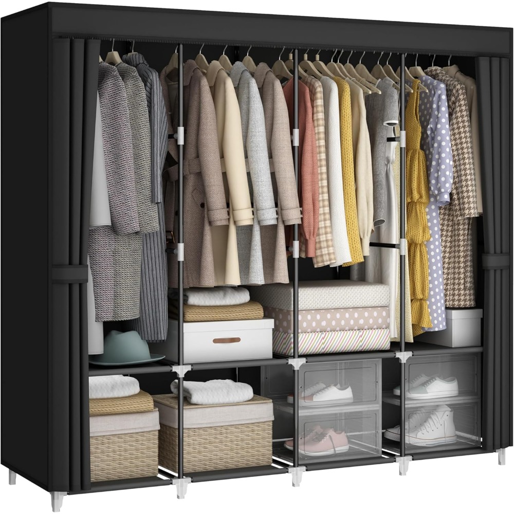 Armoire Portable de 67 Pouces  - Wardrobe Closet Portable Fabric Cover avis et prix