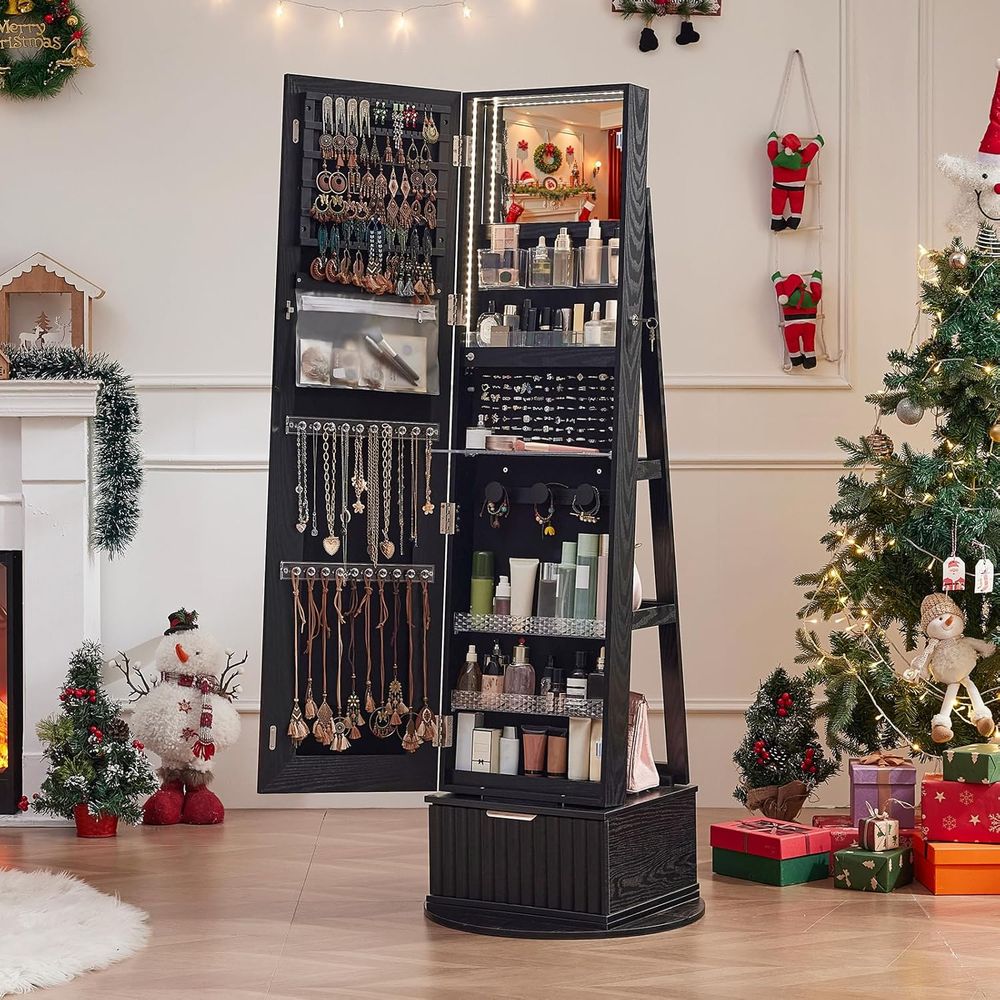 360 °   Armoire à bijoux pivot - Full Length Mirror Jewelry Armoire avis et prix