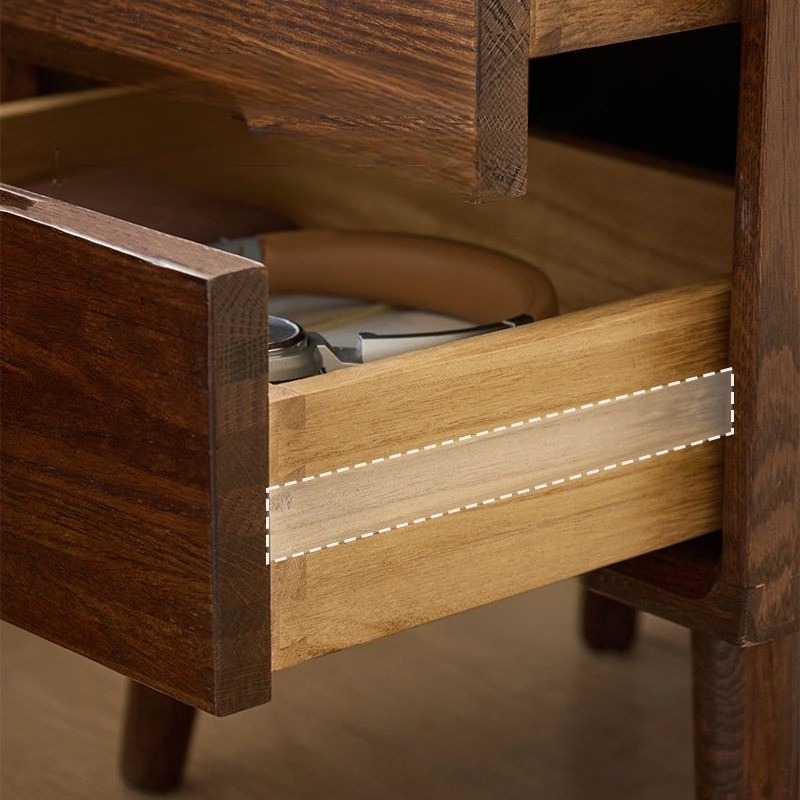 Tables de chevet en bois table - Solid Wood Nightstand 2 Drawers avis et prix