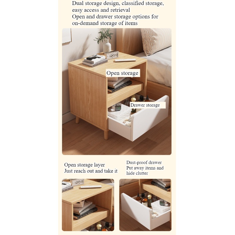 Table de chevet blanche avec t - Solid Wood Nightstand 2 Drawers avis et prix