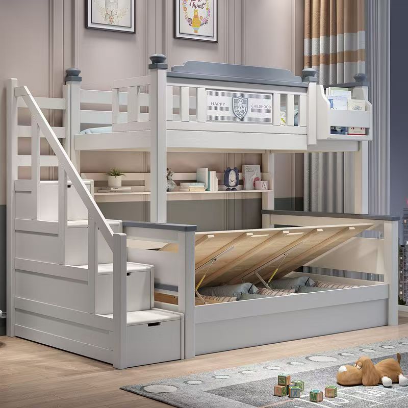 Lit superposé en bois massif p - Bunk Bed With Stairs And Slide avis et prix