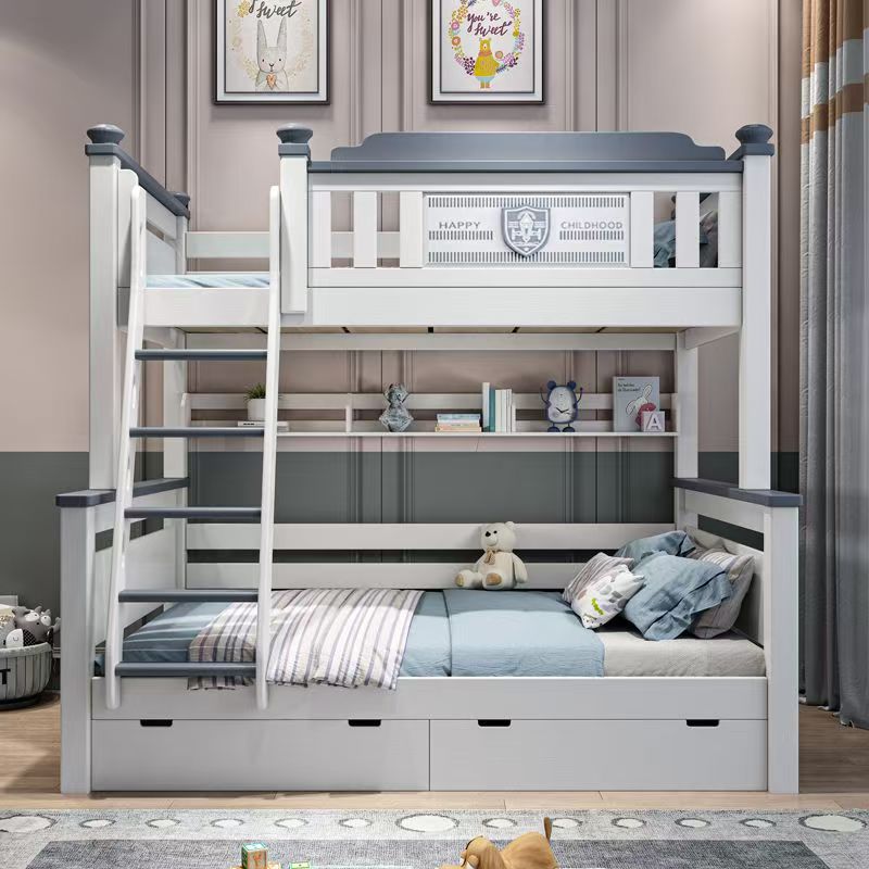 Lit superposé en bois massif p - Bunk Bed With Stairs And Slide avis et prix
