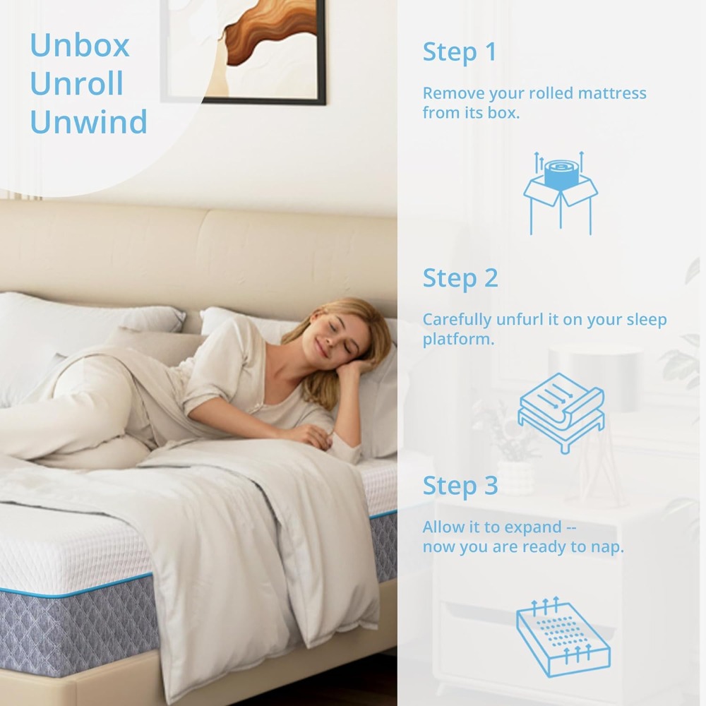 Matelas Queen de 14 pouces en  - Memory Foam Mattress In A Box Queen avis et prix