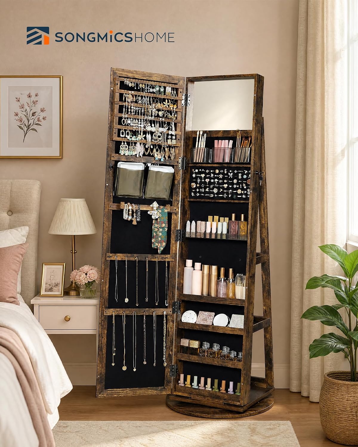 Armoire à bijoux sur pied, mir - Full Length Mirror Jewelry Armoire avis et prix