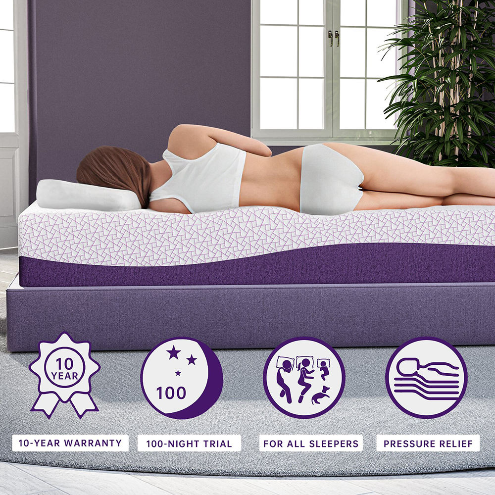 Matelas couleur prple OEM/ODM  - Memory Foam Mattress In A Box Queen avis et prix