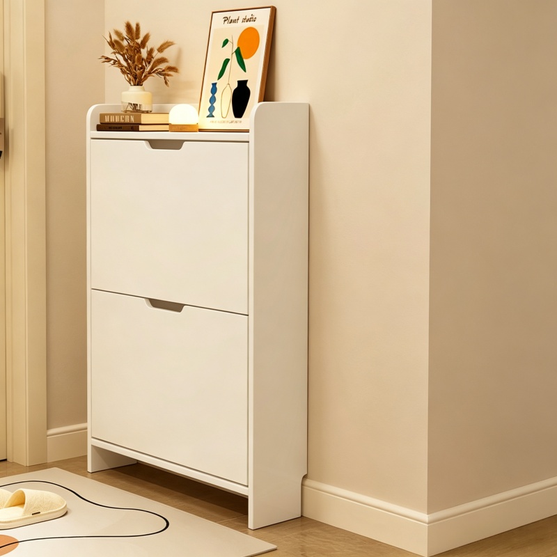 Meuble à chaussures en bois à  - Shoe Rack Cabinet Narrow Entryway avis et prix